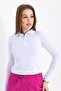 Women's Zippered Polo Neck Knitwear - 2