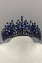 Navy Blue Adela Shiny Stone Henna and Bridal Tiara – Wedding & Henna & Wedding, Stylish Design, Women's Accessory - 4
