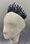 Navy Blue Adela Shiny Stone Henna and Bridal Tiara – Wedding & Henna & Wedding, Stylish Design, Women's Accessory - 5