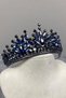 Navy Blue Adela Shiny Stone Henna and Bridal Tiara – Wedding & Henna & Wedding, Stylish Design, Women's Accessory - 6