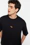 Siyah Oversize/Geniş Kesim Bisiklet Yaka Kısa Kol Dinozor İşlemeli T-Shirt TMNSS23TS00243