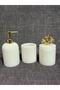 White Marble Bathroom Set 3 Pieces