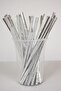 25 Pieces Silver Cardboard Birthday Party Straws 19 Cm