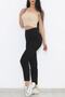 Women's High Waist Black Mom Jeans Lycra Stretch Denim Pants - 6