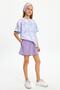 Girls' Elastic Waist Pocket Soft Comfortable Lightweight 100% Cotton Combed Cotton Shorts - 8