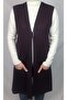 Daily Long Purple Combed Cotton Vest - 2