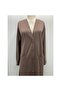 Women's Mink Long Buttoned Pocket Mother Combed Cotton Cardigan
