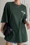 Women's Dark Green Limited Edition Oversize Comfortable Cut Tshirt