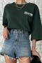 Women's Dark Green Limited Edition Oversize Comfortable Cut Tshirt - 4