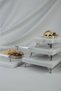 Marble Dowry Set of 4 Silver Napkin Holder & Presentation Holder & Roll Napkin Holder & Tray, Metal Profile Leg - 2