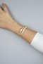 Zircon Stone Leopard Handcuff Bracelet - 6