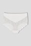 7-Piece Cotton Front Back V Lace High Waist Plus Size Women's Panties - 6