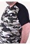Plus Size Shoulder Line Camouflage Men's T-Shirt 23147 Khaki - 2