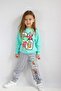 Girl's 2 Thread Go Print Pattern Basic Tracksuit Set 3-10 Years - 7