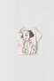 Kids Ecru Dalmatian Dog Printed Unisex Children's T-shirt