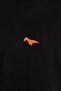 Siyah Oversize/Geniş Kesim Bisiklet Yaka Kısa Kol Dinozor İşlemeli T-Shirt TMNSS23TS00243 - 5