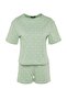 Mint %100 Pamuklu Puantiyeli ve Kalpli Şortlu Örme Pijama Takımı THMSS21PT1485 - 6