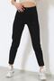 Women's High Waist Black Mom Jeans Lycra Stretch Denim Pants - 3