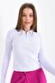 Women's Zippered Polo Neck Knitwear - 3