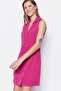 Fuchsia Button Detailed Sleeveless Woven Mini Jacket Dress TWOSS19AP0280 - 3