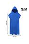 Unisex Hooded Microfiber Surf Poncho, Wearable Towel, Portable Cabin, Light Blue - 3