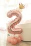 Number Balloon Welcome Set Age 2 Rose Gold Number Balloon Gold King Crowned 2 Number Balloon