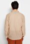 Taş Regular Fit Çizgili Dokulu Keten Görünümlü Gömlek TMNSS23GO00062 - 5