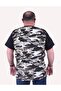 Plus Size Shoulder Line Camouflage Men's T-Shirt 23147 Khaki - 4