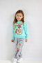 Girl's 2 Thread Go Print Pattern Basic Tracksuit Set 3-10 Years - 5