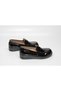 Orthopedic Sole Boy's Circumcision Prom Wedding Laceless Classic Black Patent Leather Shoes - 5