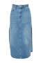 Light Blue High-Waisted Slit Denim Maxi Skirt TWOSS23ET00109 - 6