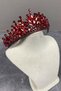 Red Adela Shiny Stone Henna and Bridal Tiara – Wedding & Henna & Wedding, Stylish Design, Women's Accessory - 5