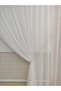 Single Wing Rain Patterned Fine Linen Textured 1-2 Sparse Pleated Rope Double Breasted Tulle Curtain - 3