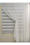 Single Wing Patternless 1-3 Close Pleated Rope Grecian Double Breasted Tulle Curtain