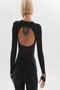 Scuba Fabric Clip-Finger Detail Back Detail Double Bodysut - 4