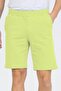 Men's Lemon Yellow Cotton Flexible Waisted Lanyard Relaxed Fit Pocket Shorts - 2