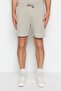 Stone Regular/Normal Cut Medium Length Textured Rubber Waistband Detailed Stitching Pique Shorts Tmnss23Sr00042 - 6