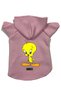 Hooded Fleece Sweatshirt Dog And Cat Outfit & Dress - Pink New Tweety