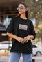 Patience - Tile Patterned Oversize White T-shirt - 4