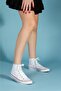 Unisex White Linen High Top Sneakers