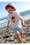 Men's and Baby's Printed T-Shirt Cream 1020