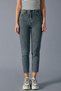 Women's Smoked High Waist Mom Jeans Lycra Stretchy Stone Washed Smoked Mom Jeans