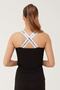 Women's Black Cross Strap Athlete 16606 - 3