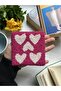 Pink Heart Punch Embroidered Coaster - 5