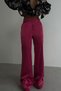Women's Fuchsia Satin Tube Leg Trousers 23s01013 - 5