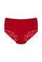 5-Piece Cotton Front and Back Lace High Waist Large Size Women's Panties - 4