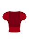 Kırmızı Sırt Dekolteli Crop Pamuklu Esnek Örme Bluz TWOSS23BZ00912 - 8