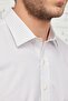 Men's White-beige Slim Fit Narrow Cut Classic Collar 100% Cotton Checked Shirt - 3