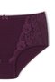 Purple High Waist Plus Size Lace Detailed Cotton Bato Women's Panties - 2