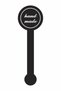 57 Pieces 3x10 Cm Matte Coated Handmade Adhesive Sticker Black Long Label Sticker Lollipop